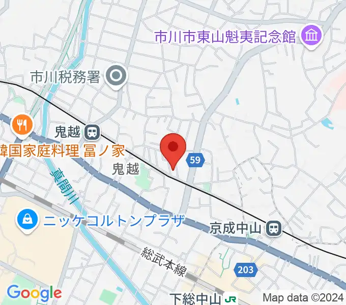 ベル音楽教室の地図