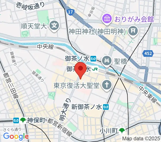 クロサワバイオリンお茶の水店の地図