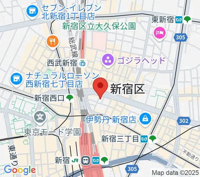 [移転]クロサワバイオリン新宿店の地図