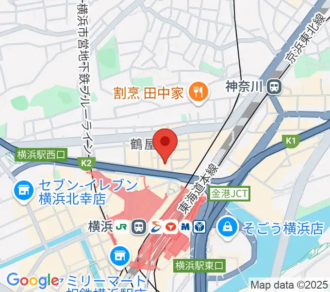 クロサワバイオリン横浜店の地図