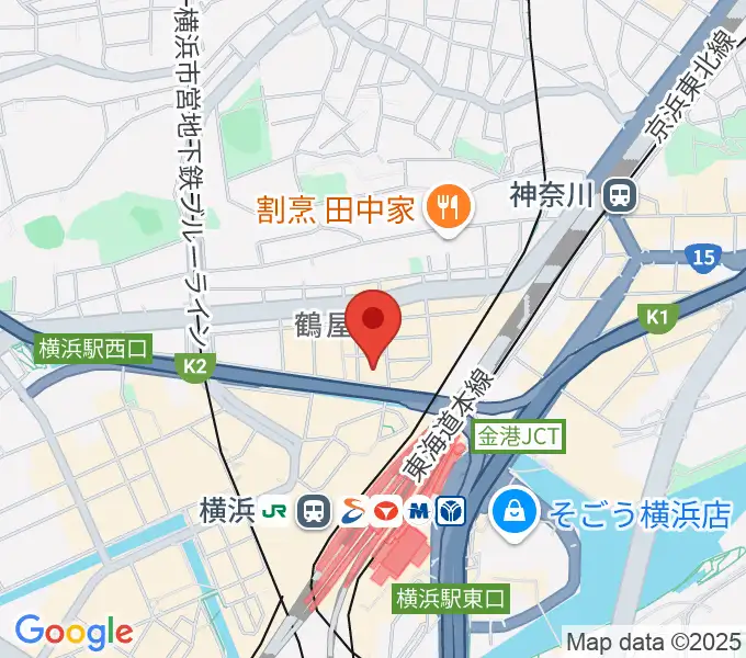 クロサワバイオリン横浜店の地図