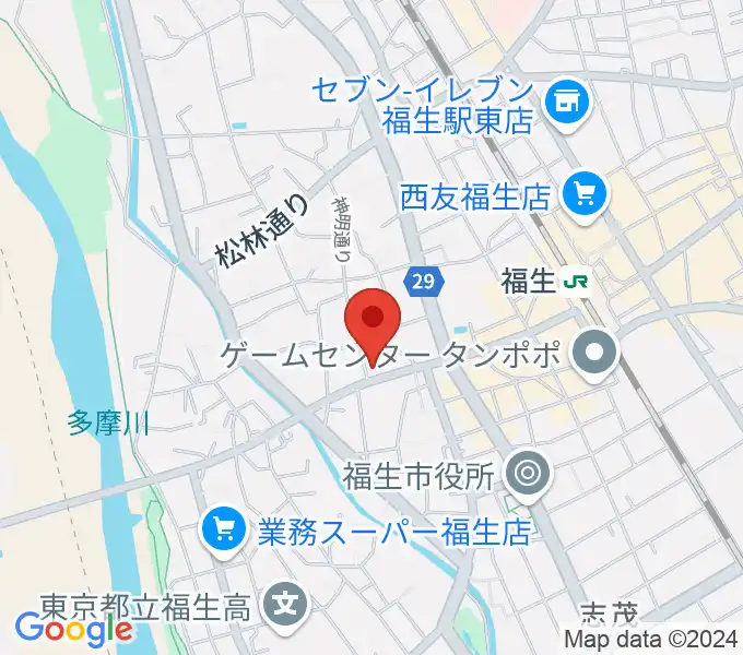 ギター工房アナグマの地図