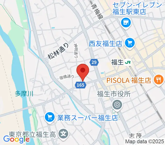 ギター工房アナグマの地図
