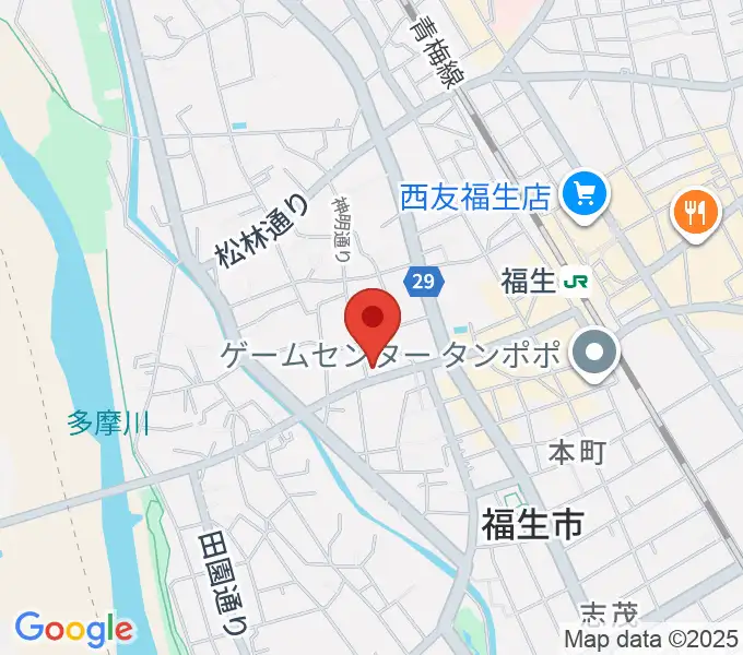 ギター工房アナグマの地図