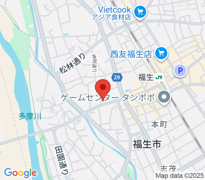 ギター工房アナグマの地図