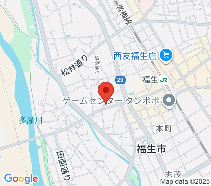 ギター工房アナグマの地図