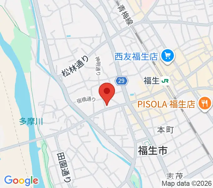 ギター工房アナグマの地図