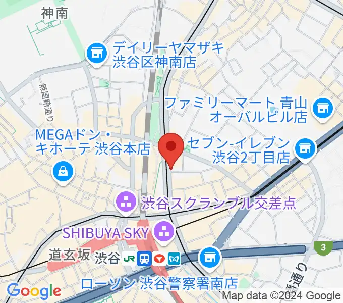 クロサワバイオリン渋谷本店の地図