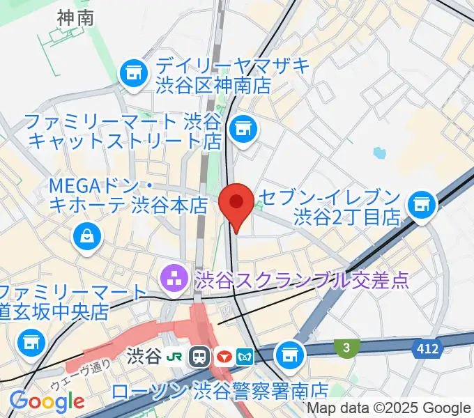 クロサワバイオリン渋谷本店の地図