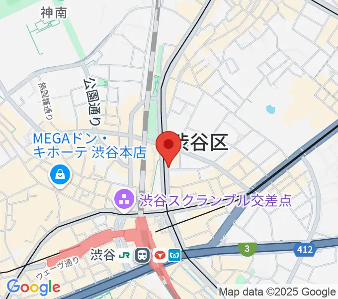 クロサワバイオリン渋谷本店の地図