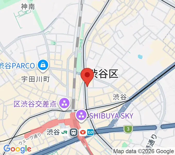 クロサワバイオリン渋谷本店の地図