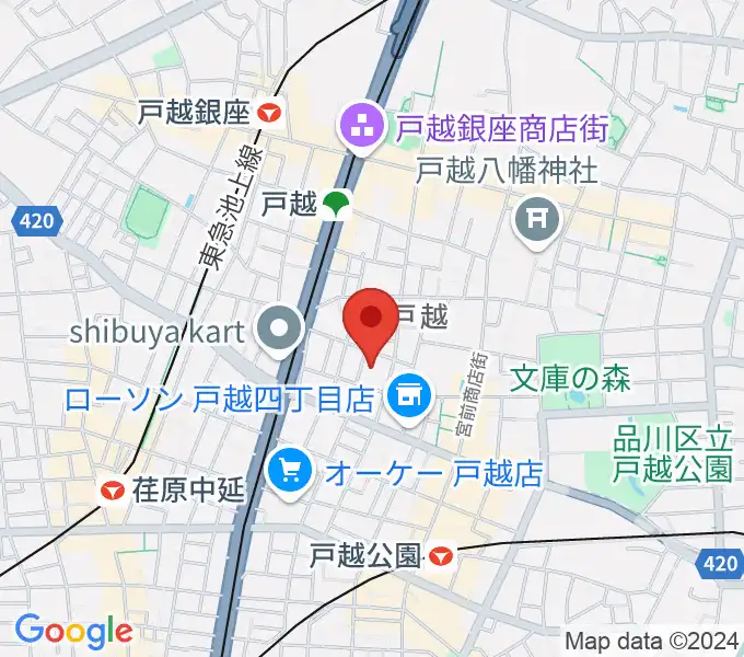 スズキ・メソード トゥインクル音楽院の地図