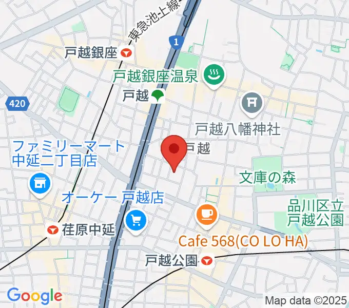 スズキ・メソード トゥインクル音楽院の地図