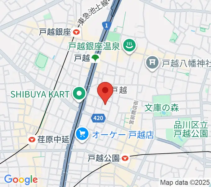 スズキ・メソード トゥインクル音楽院の地図