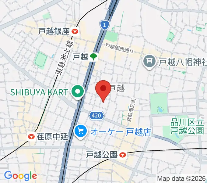 スズキ・メソード トゥインクル音楽院の地図