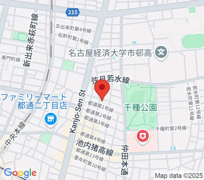 アリアギター・ショールームの地図