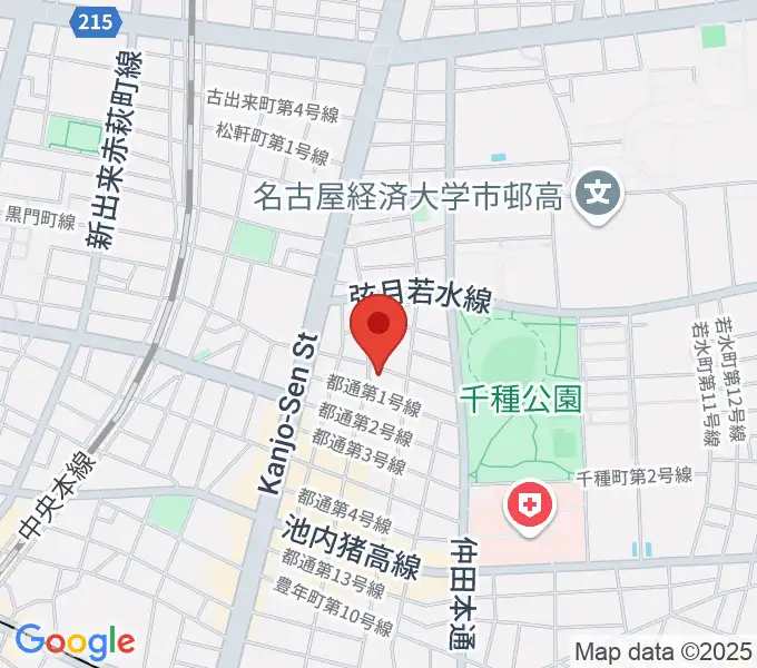 アリアギター・ショールームの地図