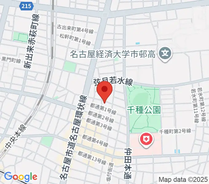 アリアギター・ショールームの地図