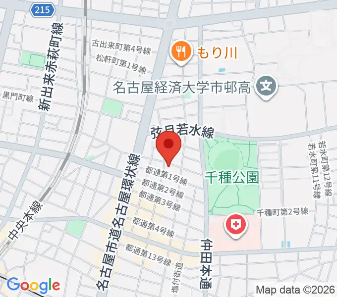 アリアギター・ショールームの地図