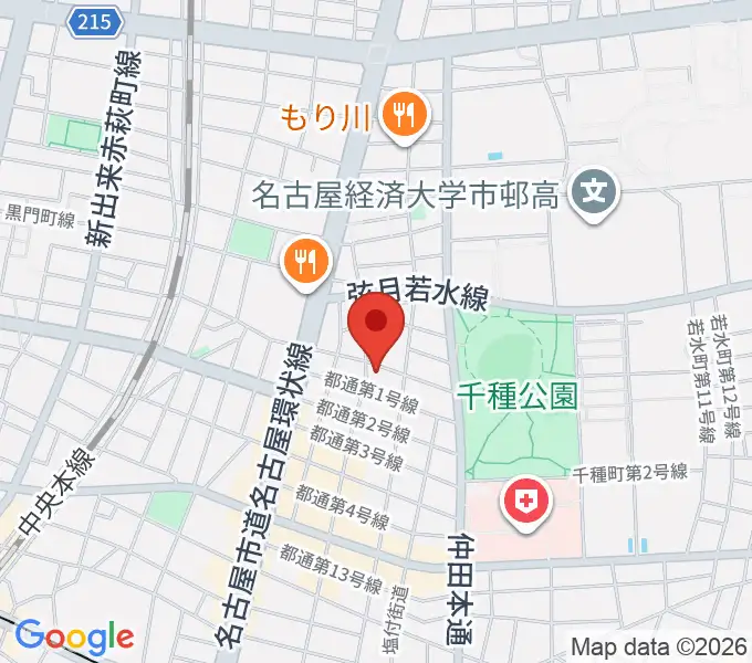 アリアギター・ショールームの地図