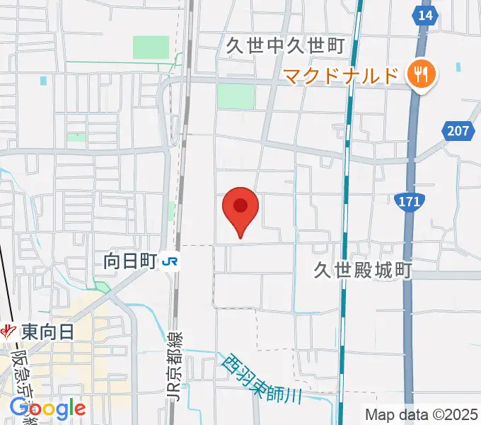 占部弦楽器製作所の地図