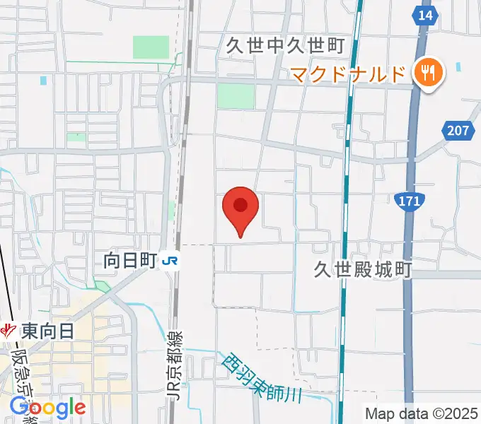 占部弦楽器製作所の地図