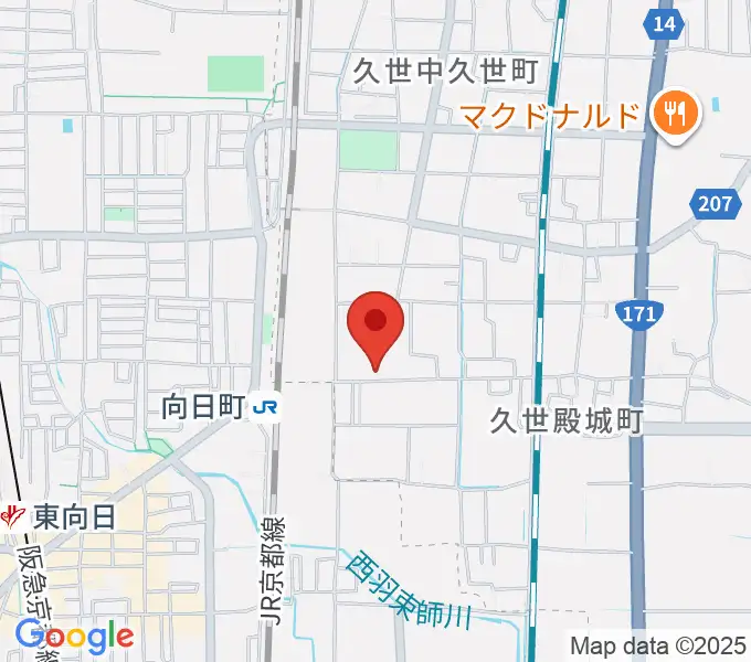 占部弦楽器製作所の地図