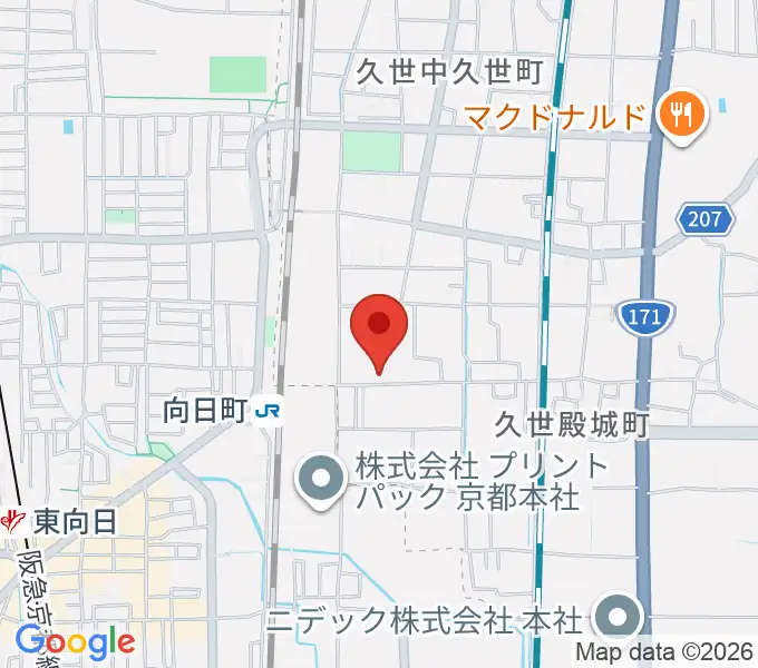 占部弦楽器製作所の地図