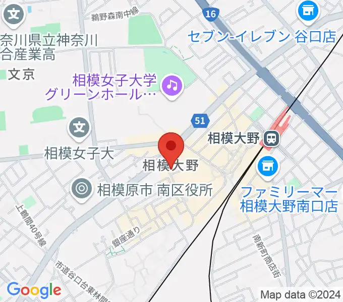 弦楽器タニカワの地図