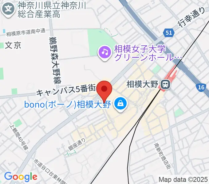 弦楽器タニカワの地図