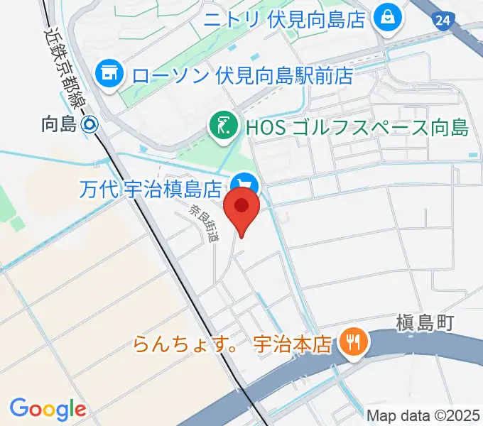 ヒガシ絃楽器製作所 オリエンテの地図