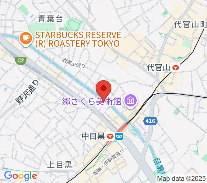 中目黒弦楽器の地図
