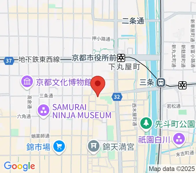 JEUGIA三条本店の地図