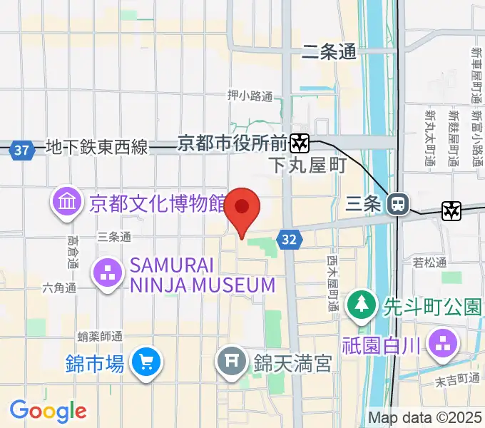 JEUGIA三条本店の地図