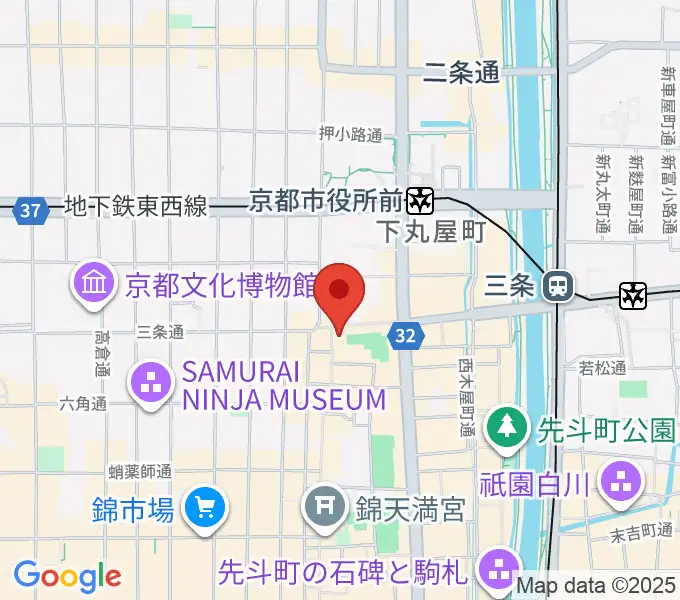 JEUGIA三条本店の地図