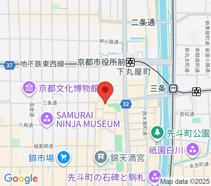 JEUGIA三条本店の地図