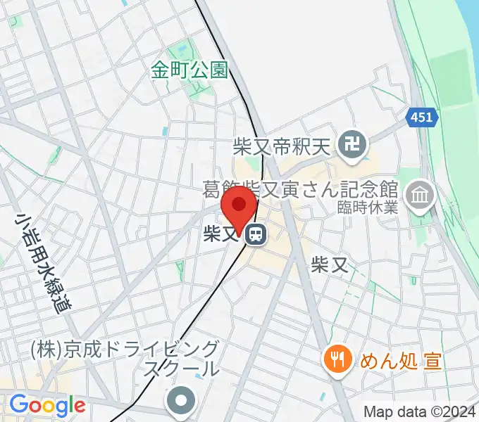 葛飾しばまた音楽教室の地図