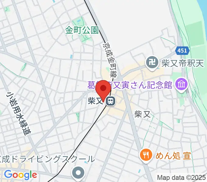 葛飾しばまた音楽教室の地図
