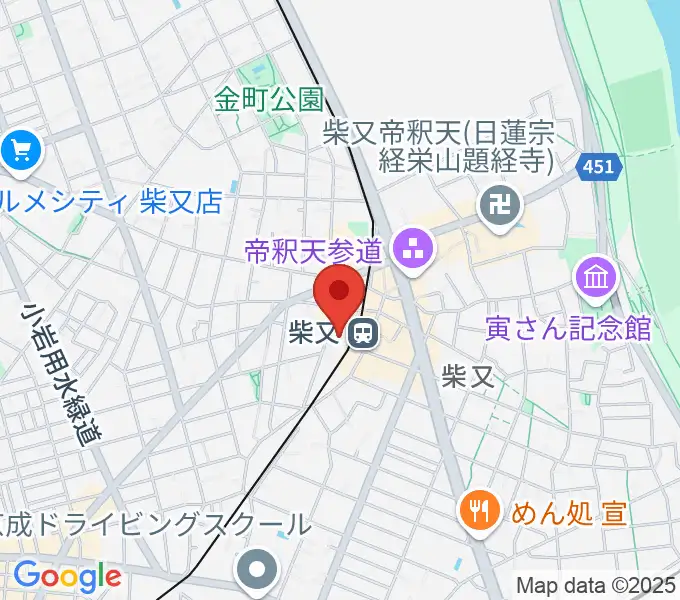 葛飾しばまた音楽教室の地図
