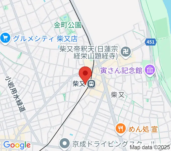 葛飾しばまた音楽教室の地図