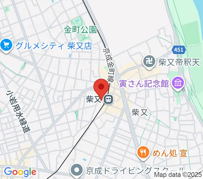 葛飾しばまた音楽教室の地図