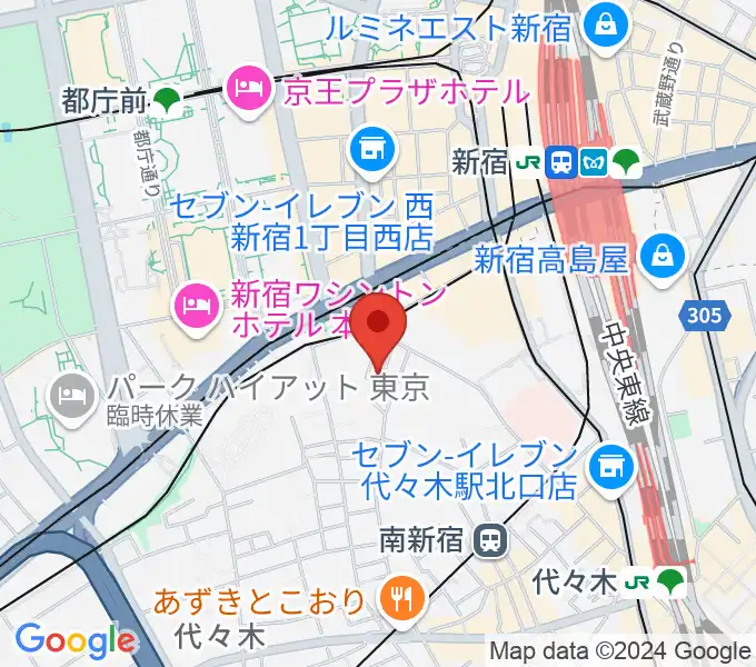 スタジオミュージアム新宿店の地図