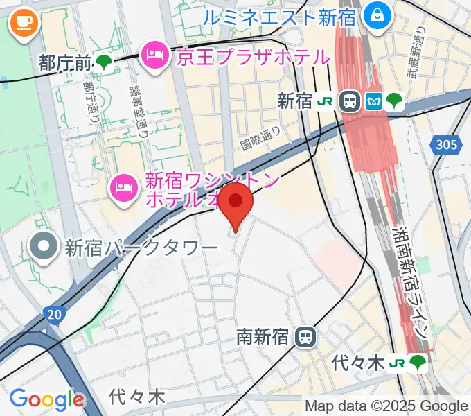 スタジオミュージアム新宿店の地図