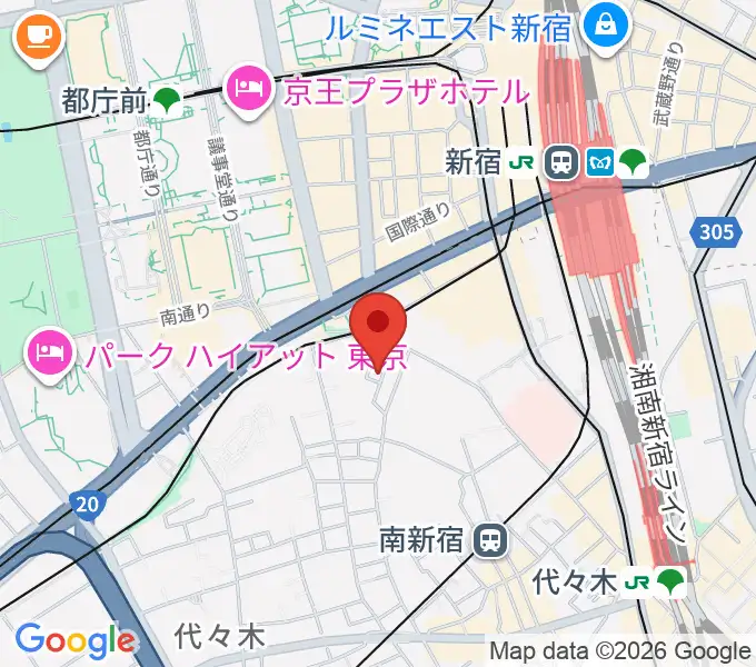 スタジオミュージアム新宿店の地図