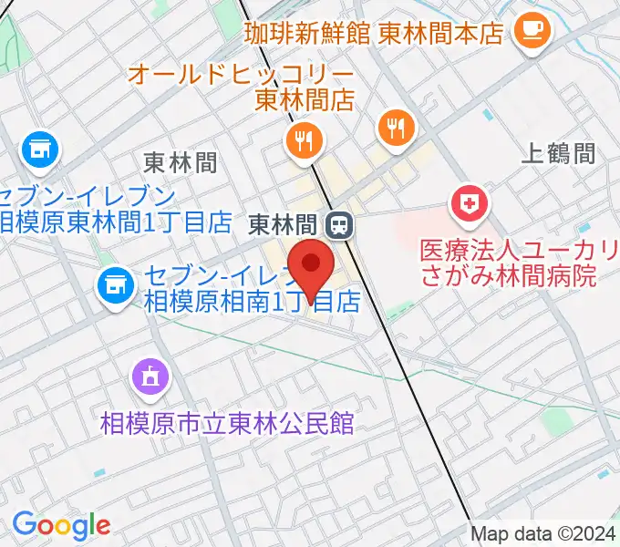 ギター・ベースの修理工房 3Bの地図