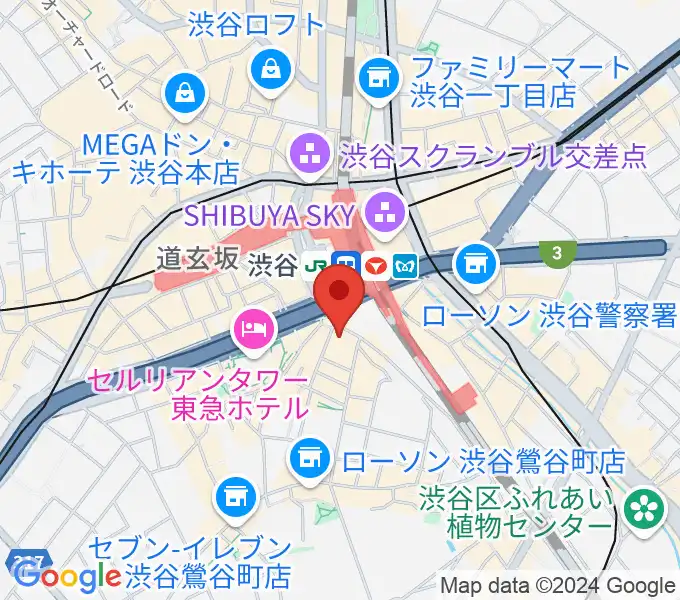 [移転] イケベ楽器店グランディ＆ジャングル 渋谷桜丘町の地図