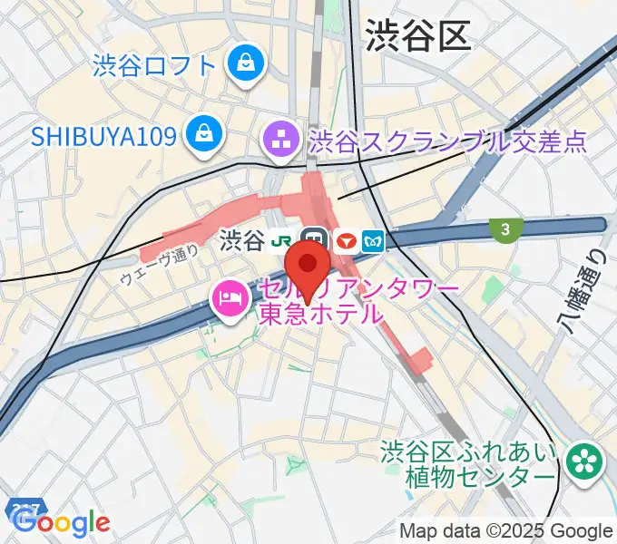 [移転] イケベ楽器店グランディ＆ジャングル 渋谷桜丘町の地図