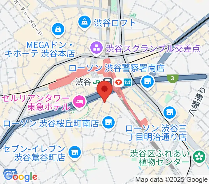 渋谷ギターズステーションの地図