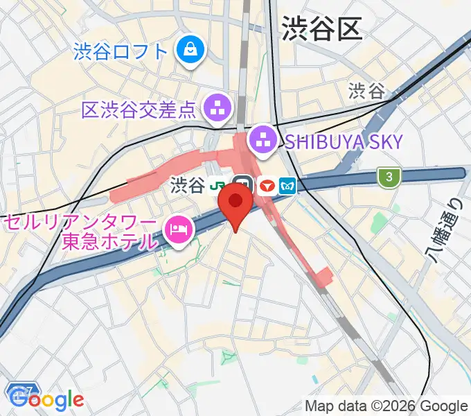 渋谷ギターズステーションの地図