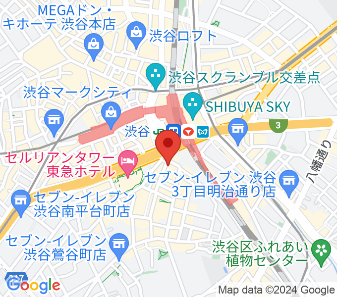 [移転] イケベ楽器店アンプステーション 渋谷桜丘町の場所